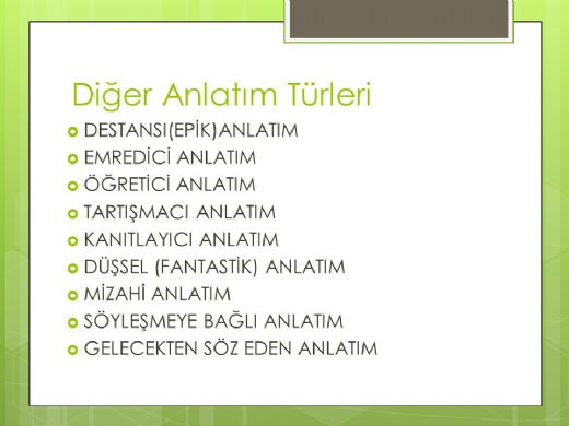 Anlatım Türleri Nelerdir?