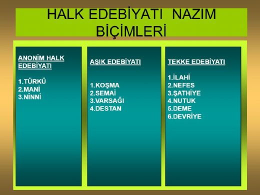 Aşık Edebiyatı Nazım Türleri Nelerdir?
