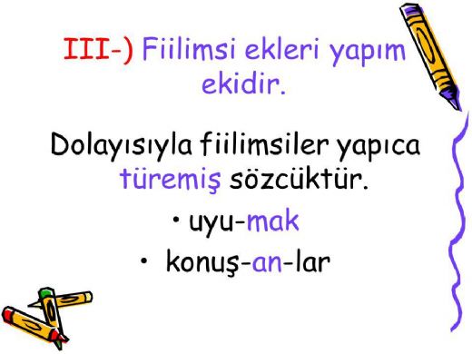 Fiilimsi Türleri Nelerdir?