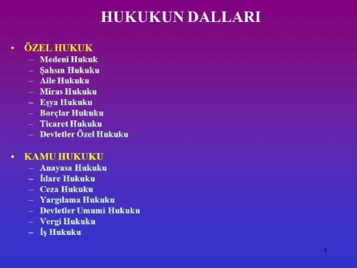 Hukuk Türleri Nelerdir?